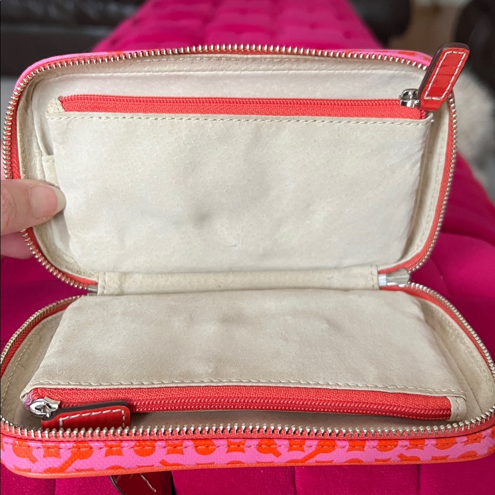 Coach Poppy Op Art Jewelry Pouch-Like New - Picture 8 of 16
